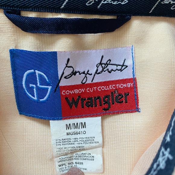 Wrangler George Strait Cowboy Cut Collection Light Peach Button Up Shirt - Picture 7 of 10